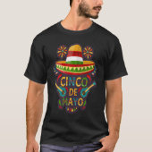 Cinco De Mayo Burritos  Mexico Tacos and Avocado   Tシャツ (正面)