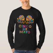 Cinco De Mayo Burritos  Mexico Tacos and Avocado   Tシャツ (正面)