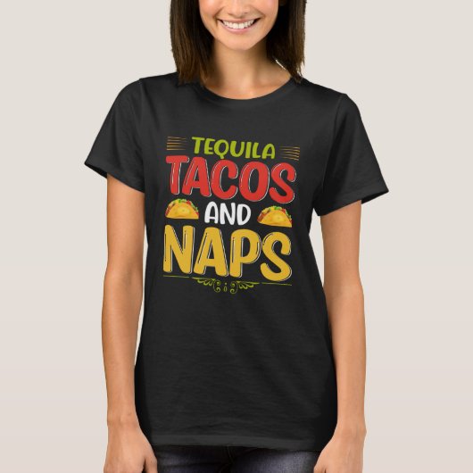 Cinco De Mayo Burritos  Mexico Tacos and Avocado   Tシャツ (正面)