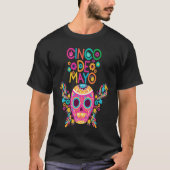 Cinco De Mayo Burritos  Mexico Tacos and Avocado   Tシャツ (正面)
