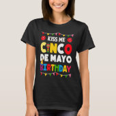 Cinco De Mayo Burritos  Mexico Tacos and Avocado   Tシャツ (正面)