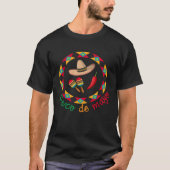 Cinco De Mayo Burritos  Mexico Tacos and Avocado   Tシャツ (正面)