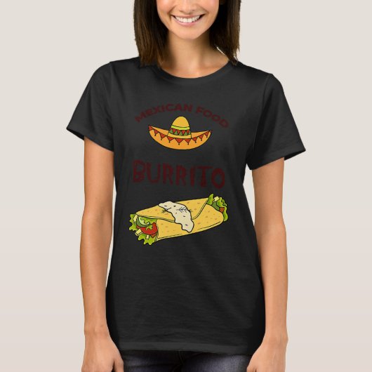 Cinco De Mayo Burritos  Mexico Tacos and Avocado   Tシャツ (正面)