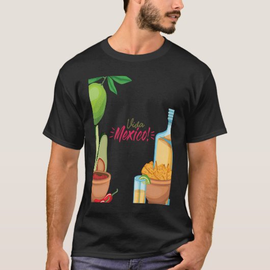 Cinco De Mayo Burritos  Mexico Tacos and Avocado   Tシャツ (正面)
