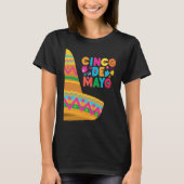 Cinco De Mayo Burritos  Mexico Tacos and Avocado   Tシャツ (正面)