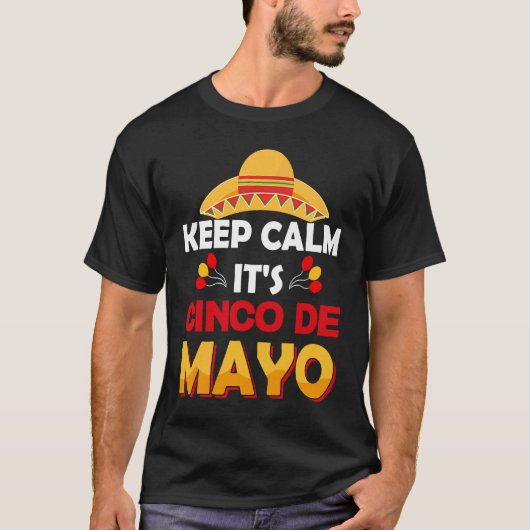 Cinco De Mayo Burritos  Mexico Tacos and Avocado   Tシャツ (正面)