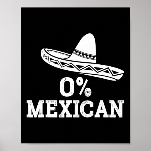 Cinco De Mayo Cおもしろい用ソンブレロ付きメキシコ0% ポスター (正面)