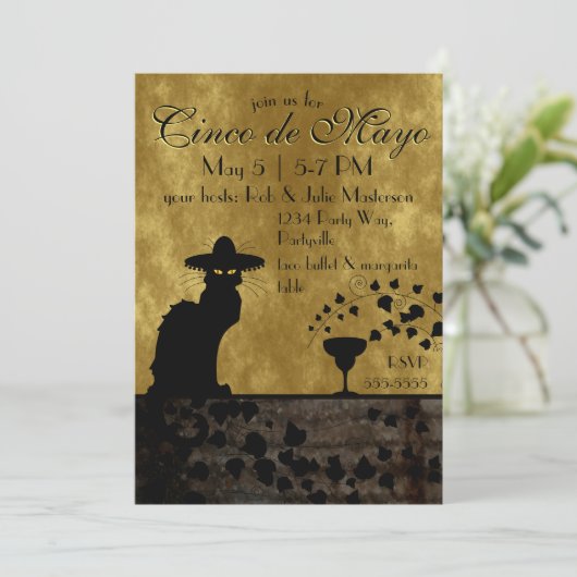 Cinco de Mayo Chat Noir / Gato Negro 招待状 (スタンド正面)