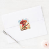 Cinco de Mayo Chili Guitar Player スクエアシール (封筒)