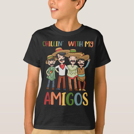 Cinco De Mayo Chillin With My Amigos Fiesta Mexic Tシャツ (正面)