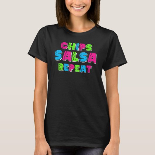 Cinco De Mayo Chips Salsa Repeat Boys Kids Women M Tシャツ (正面)