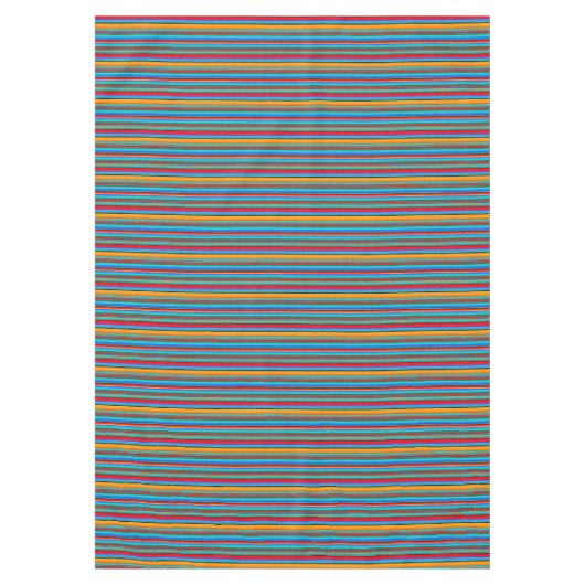 Cinco de Mayo Colorful Mexican Stripes テーブルクロス (正面)