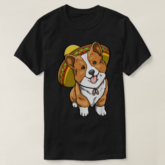 Cinco De Mayo Corgi Funny Women Dog Love Mexican D Tシャツ (デザイン正面)