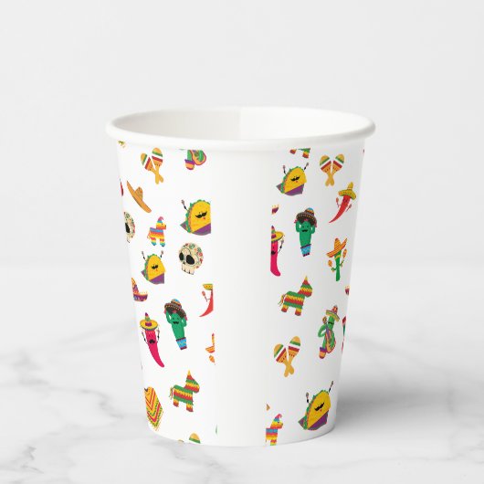 Cinco de Mayo Cups - Mexican Fiesta Pattern 紙コップ (左)