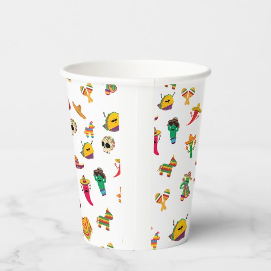Cinco de Mayo Cups - Mexican Fiesta Pattern 紙コップ (右)