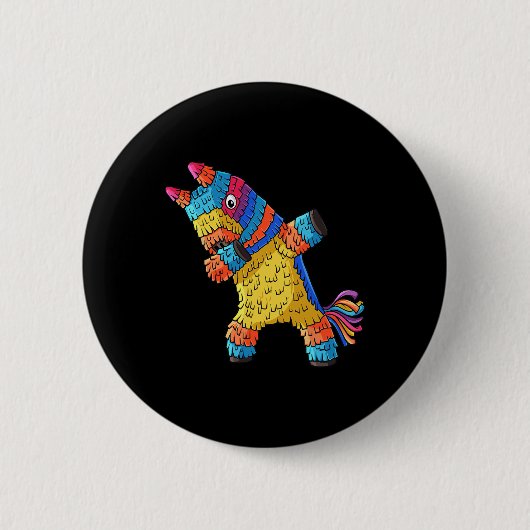 Cinco De Mayo Dabbingドンキーピナタメキシおもしろいコ 缶バッジ (正面)