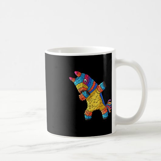 Cinco de Mayo Dabbing Donkey PinataおもしろいメキシコDa コーヒーマグカップ (右)