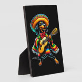 Cinco de Mayo Dachshund Mariachi Guitar フォトプラーク (側面)