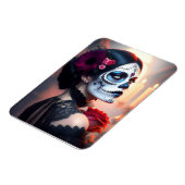 Cinco de Mayo Day of the Dead美しいwithバラART マグネット (左側)