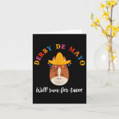 Cinco De Mayo Derby Shirtおもしろいがタコスに走向け カード (黄色い花)