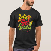 Cinco De Mayo Donkey Drinkig  Drinko Lets Get Smas Tシャツ (正面)