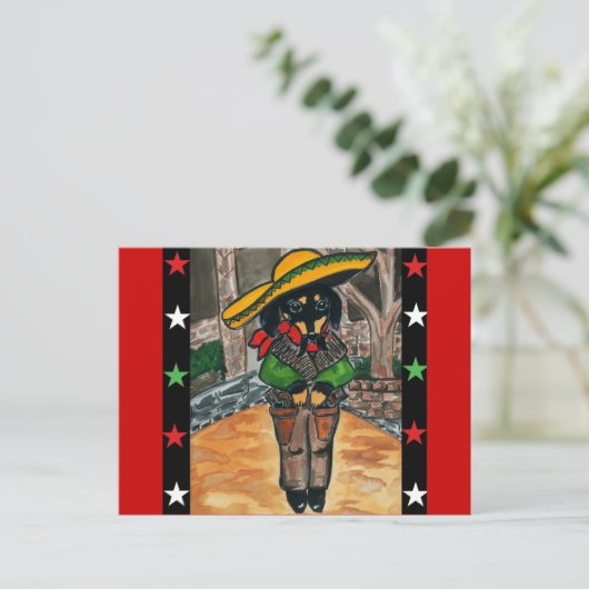 Cinco de mayo doxies ポストカード (スタンド正面)