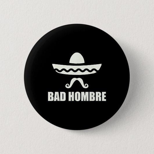 Cinco De Mayo Drおもしろいに対するByd Hombreメキシコのギフト 缶バッジ (正面)