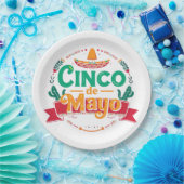 Cinco de Mayo Festive Fiesta Sombrero ペーパープレート (パーティー)