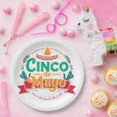 Cinco de Mayo Festive Fiesta Sombrero ペーパープレート (パーティー)
