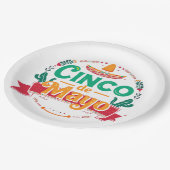 Cinco de Mayo Festive Fiesta Sombrero ペーパープレート (アングル)