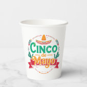 Cinco de Mayo Festive Fiesta Sombrero 紙コップ (裏面)