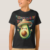 Cinco de Mayo Fiesta Avocado Kids T-Shirt Tシャツ (正面)