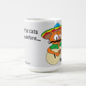 Cinco De Mayo Fiesta Cartoon Mustache おもしろい Cat コーヒーマグカップ (中央)