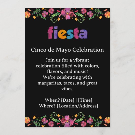 Cinco de Mayo Fiesta Invitation 招待状 (正面)
