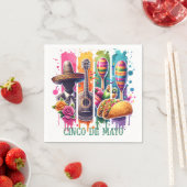 Cinco de Mayo Fiesta Paper Napkins スタンダードカクテルナプキン (インサイチュ)