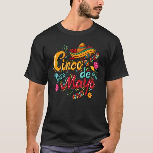Cinco De Mayo Fiesta Sombrero 5 De Mayo Viva Mexic Tシャツ (正面)
