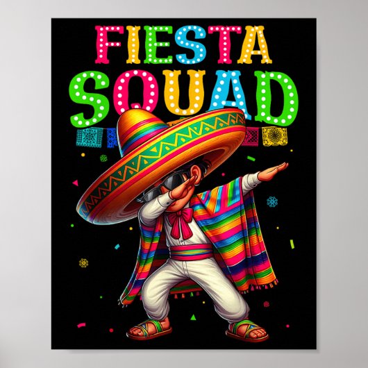 Cinco De Mayo Fiesta Squad Boys おもしろい Kids ポスター (正面)