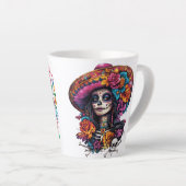 Cinco de Mayo Fiesta Squad Sugar Skull Latte Mug カフェラテマグ (右アングル)