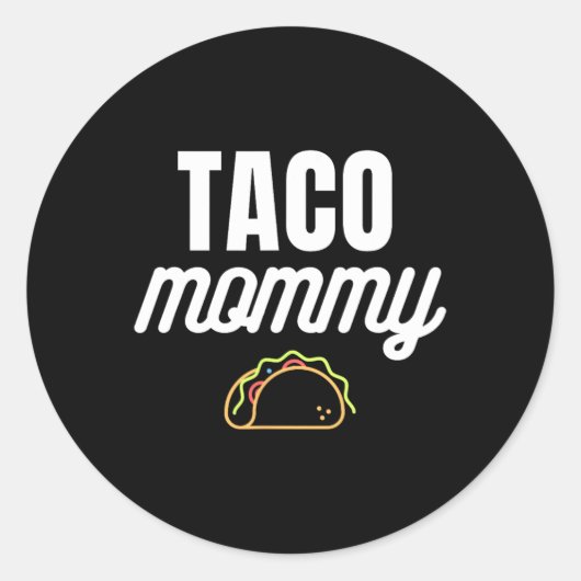 Cinco De Mayo Fiestas With Tacかわいいタコモミー ラウンドシール (正面)