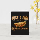 Cinco De Mayo Food Just a Girl Loves Questadill カード (黄色い花)