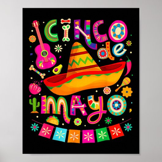 Cinco De Mayo For Mens Womens Kids Mexican Fiesta ポスター (正面)