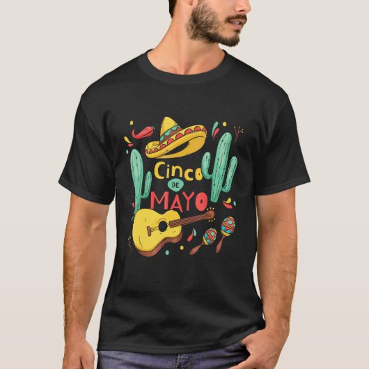 Cinco De Mayo For Mens Womens Kids Mexican Fiesta Tシャツ (正面)