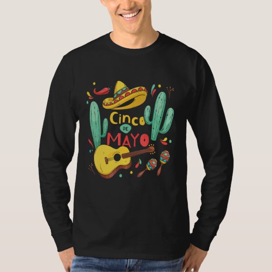 Cinco De Mayo For Mens Womens Kids Mexican Fiesta Tシャツ (正面)