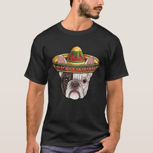 Cinco de Mayo French Bulldog Mexican Sombrero Boys Tシャツ (正面)