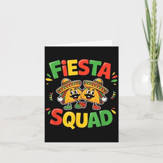 Cinco de mayo funny fiesta squad party for men カード (正面)