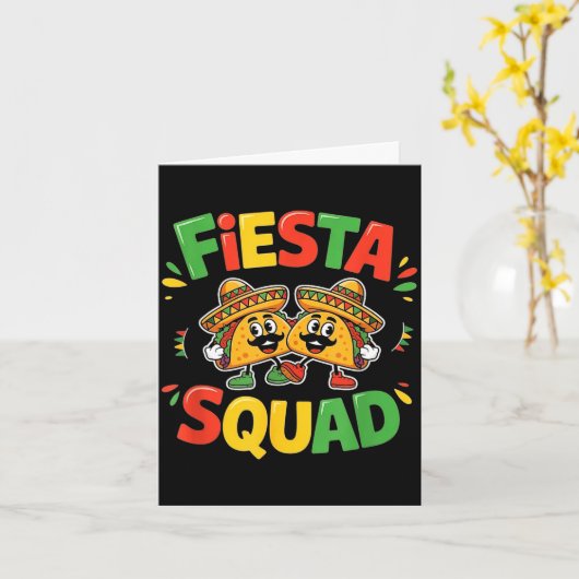 Cinco de mayo funny fiesta squad party for men カード (黄色い花)
