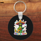 Cinco de mayo funny mexican cactus sunglassesCinco キーホルダー (正面)