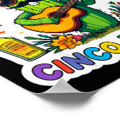 Cinco de mayo funny mexican cactus sunglassesCinco ポスター (角)