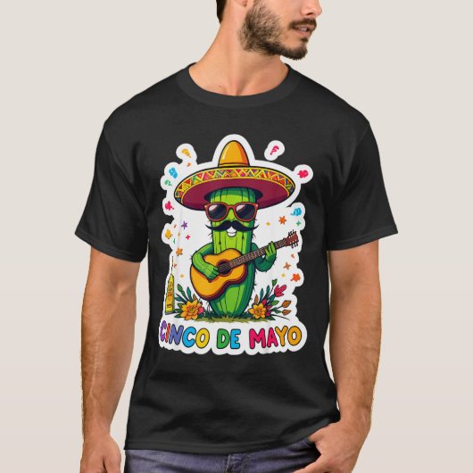 Cinco de mayo funny mexican cactus sunglassesCinco Tシャツ (正面)
