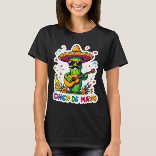 Cinco de mayo funny mexican cactus sunglassesCinco Tシャツ (正面)